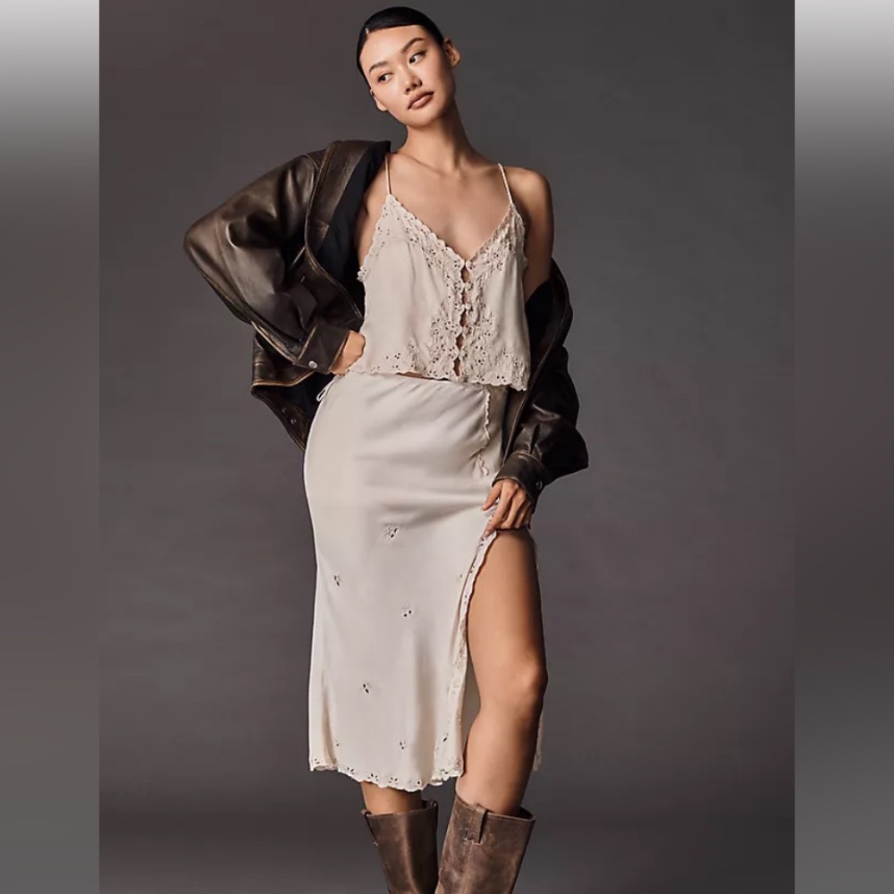 Anthropologie NWOT slip skirt